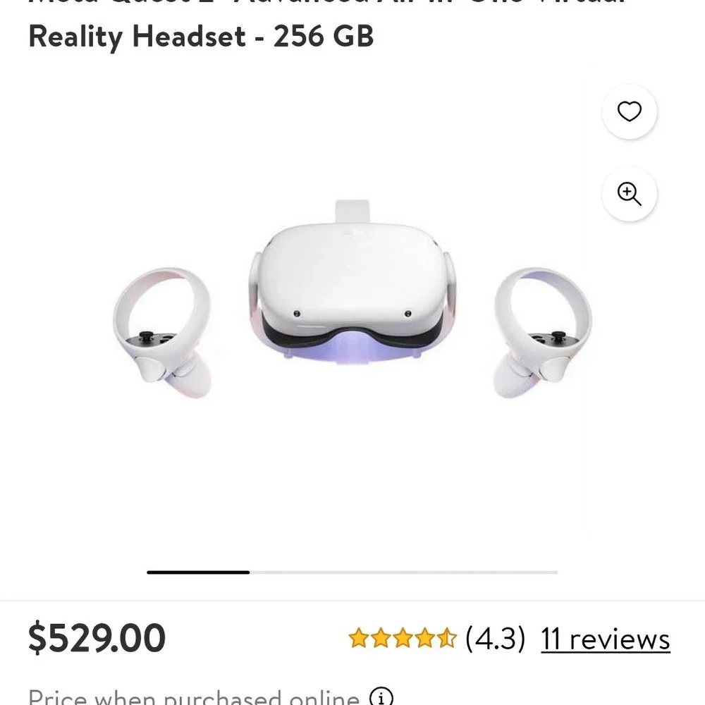 Meta quest 2 VR headset 256gb